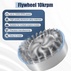 SJVLXHI aluminum flywheel for GX160 and GX200 compatibility.