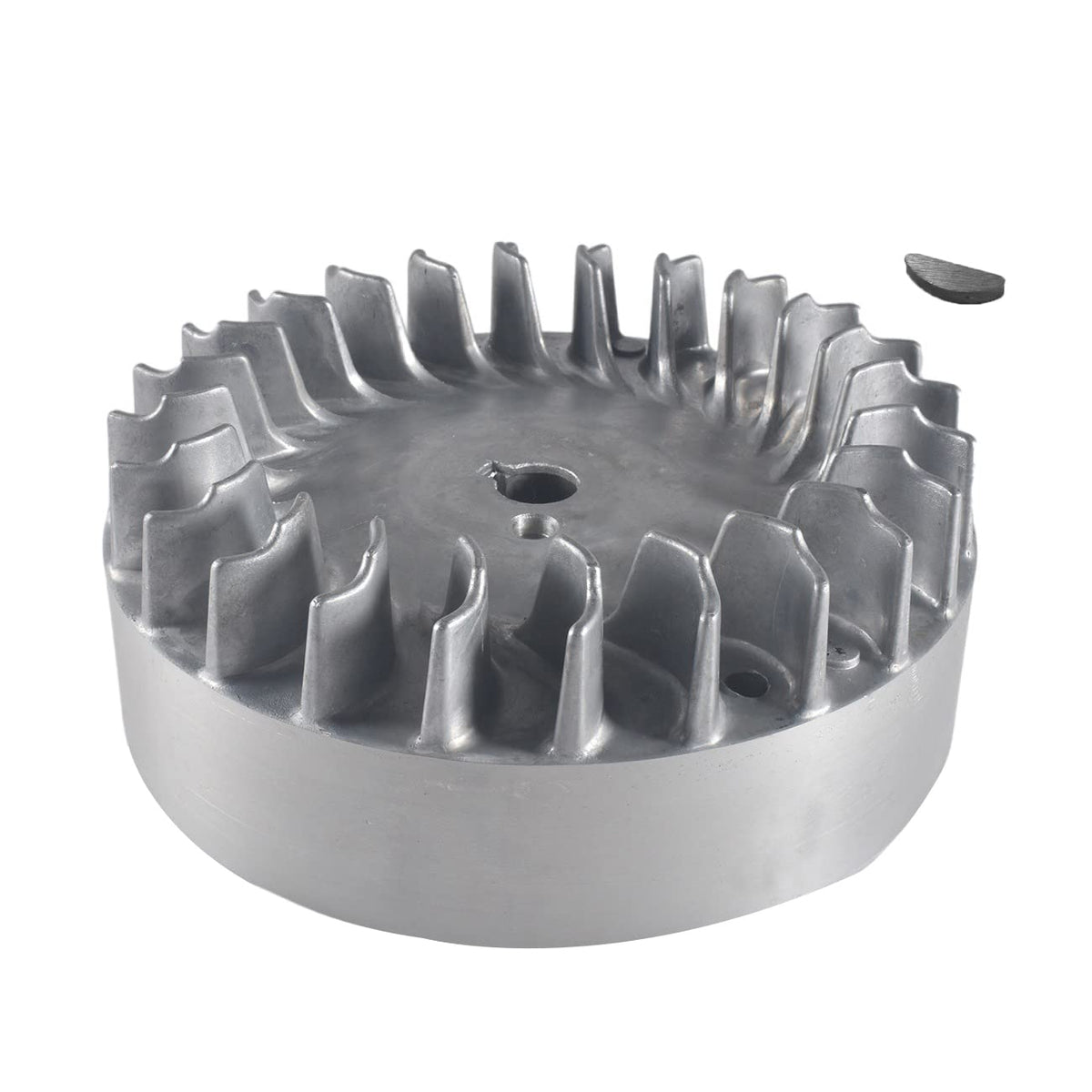 SJVLXHI aluminum flywheel for Predator 212 Hemi, top view showing precise balance for stable high RPM