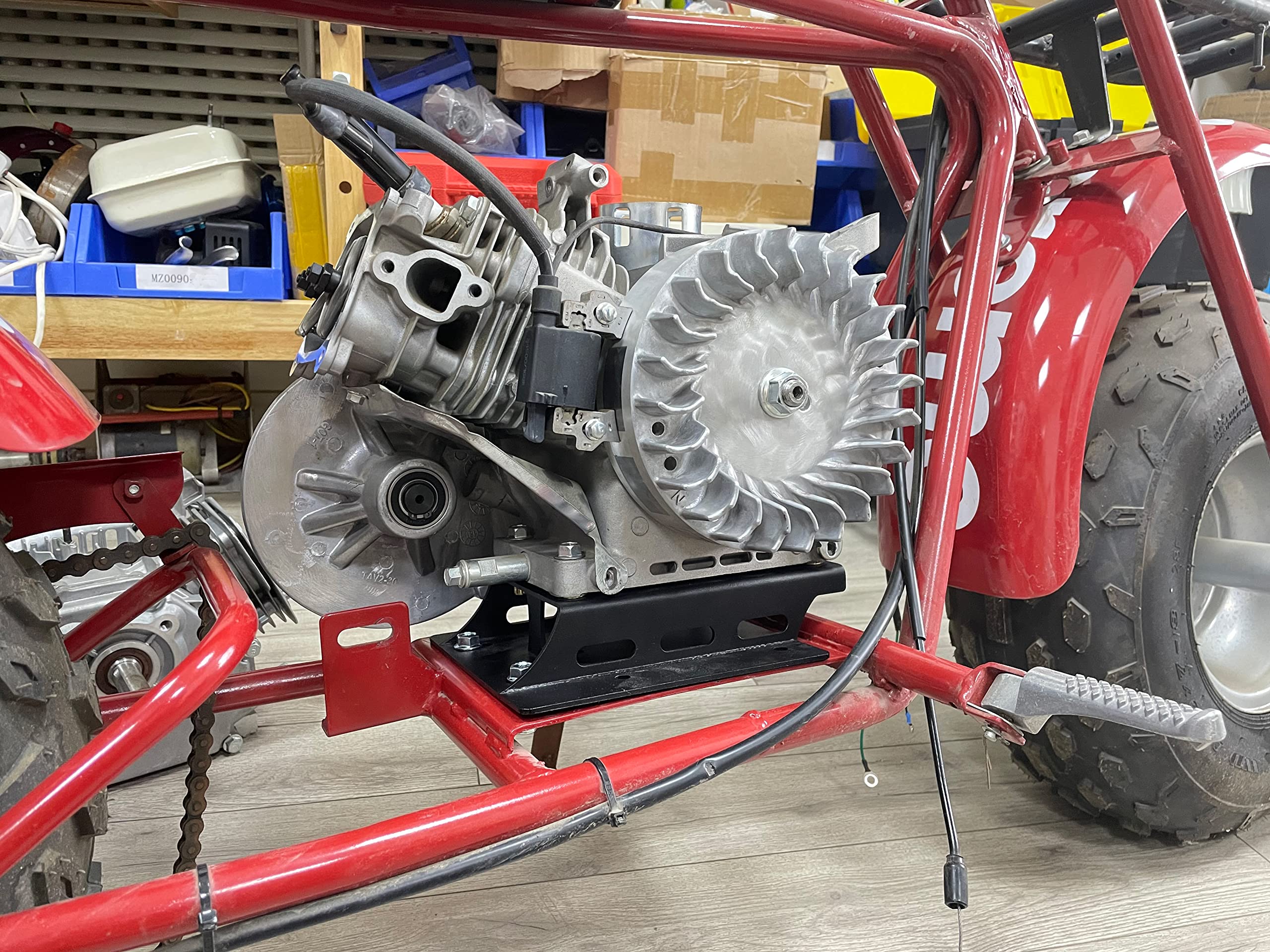 SJVLXHI flywheel for Predator 212cc fitment improves mini bike performance.
