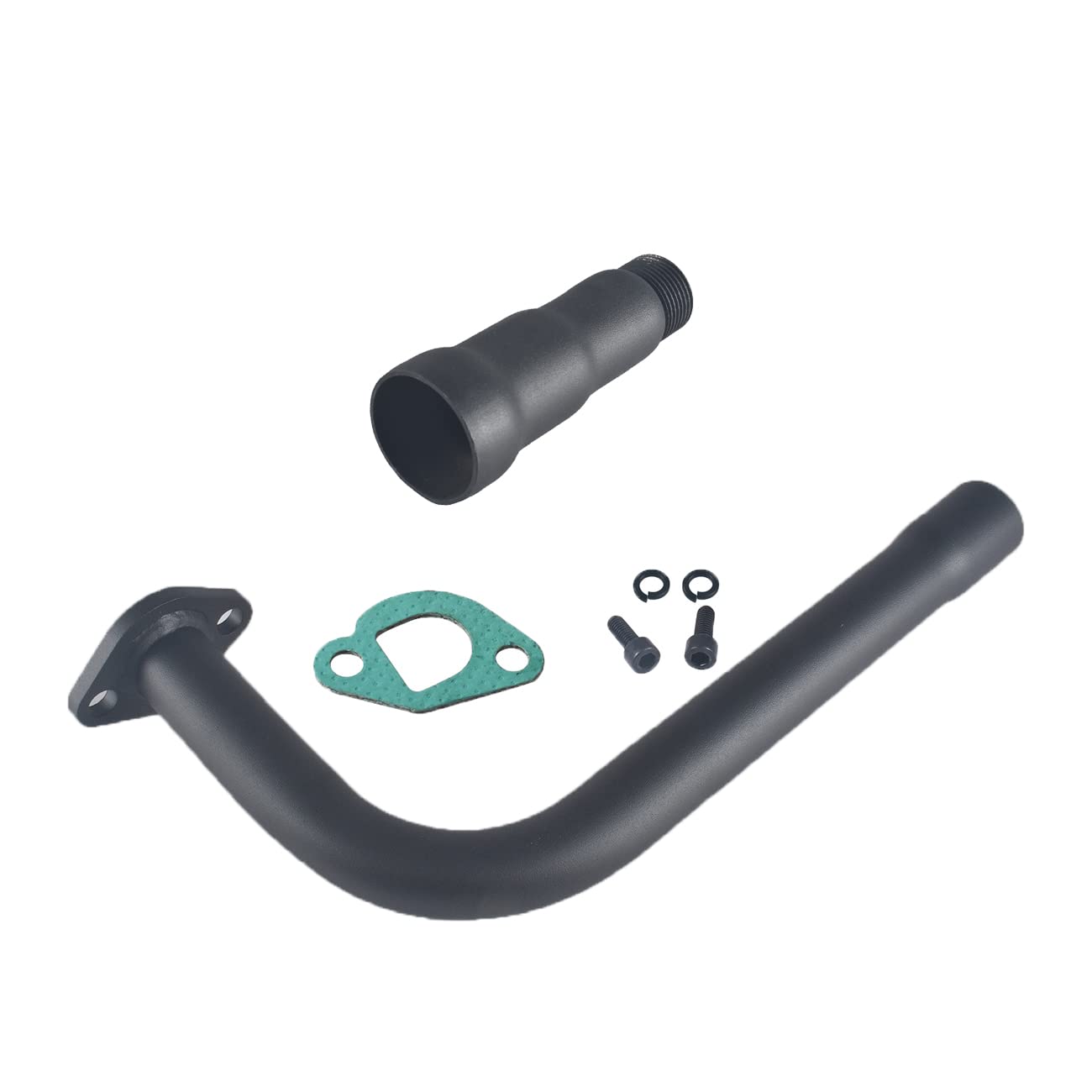 SJVLXHI 3-stage exhaust header pipe front view enhances flow for Predator 212cc engines