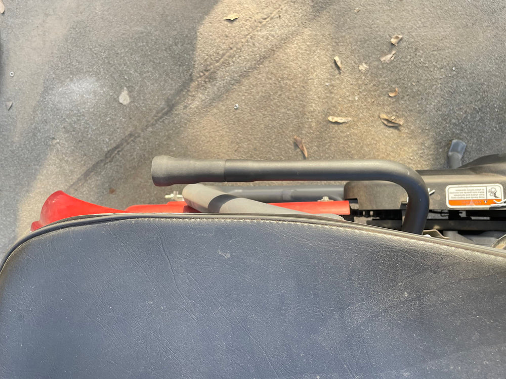 SJVLXHI side-welded header close-up highlights robust construction for rugged riding