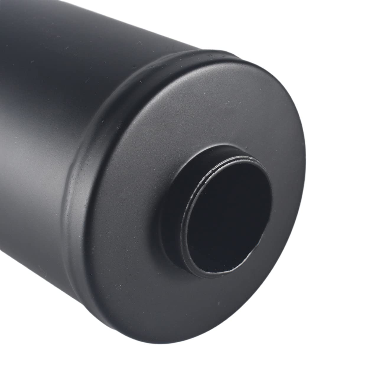 SJVLXHI black exhaust muffler adds a sleek look for Coleman-powered bikes.