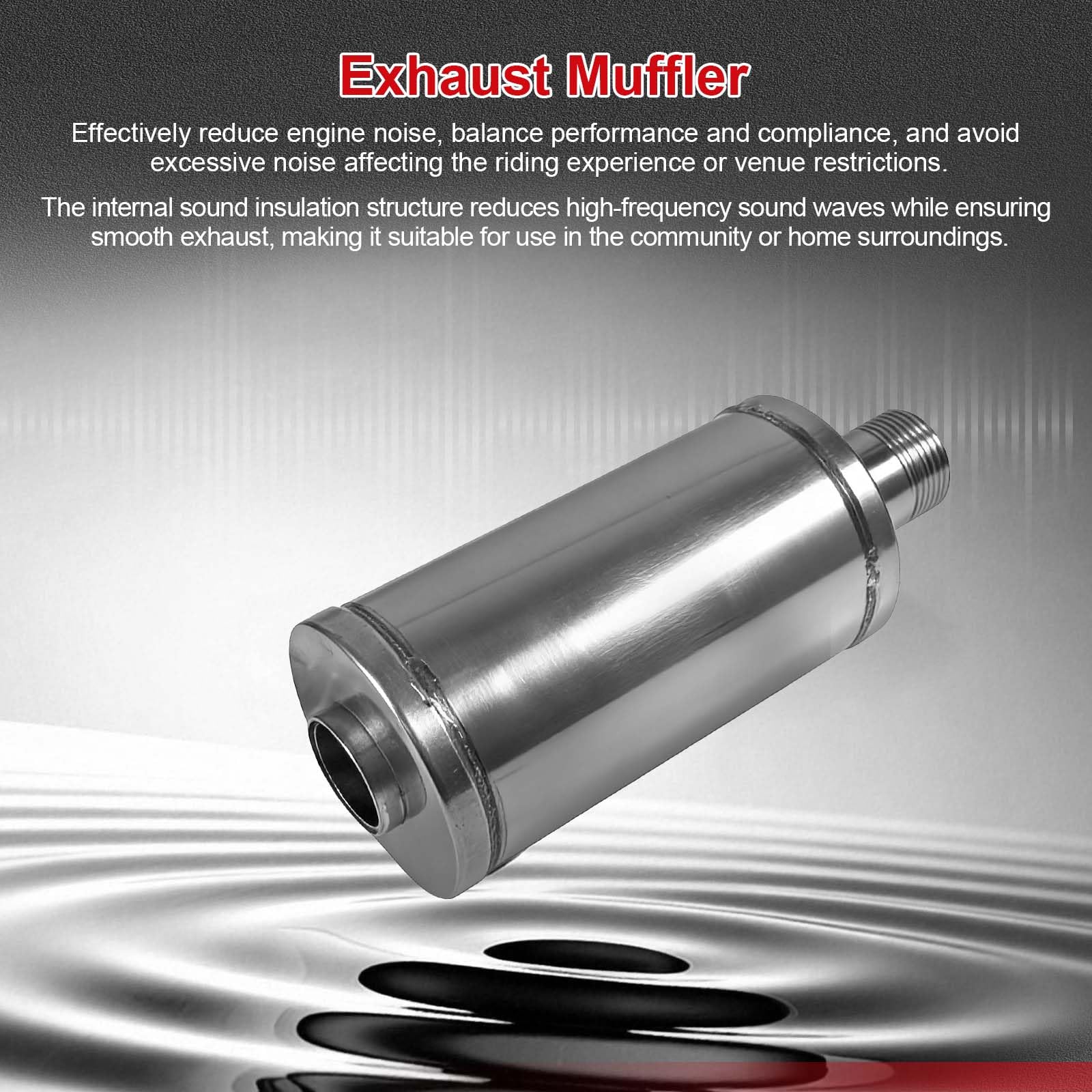 SJVLXHI exhaust muffler installation kit image shows explosion-proof nut for secure mounting.