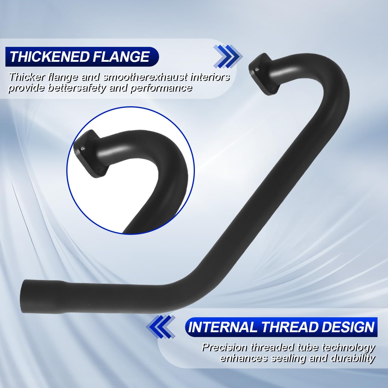 SJVLXHI exhaust thread detail highlights precise threading for a tight seal.