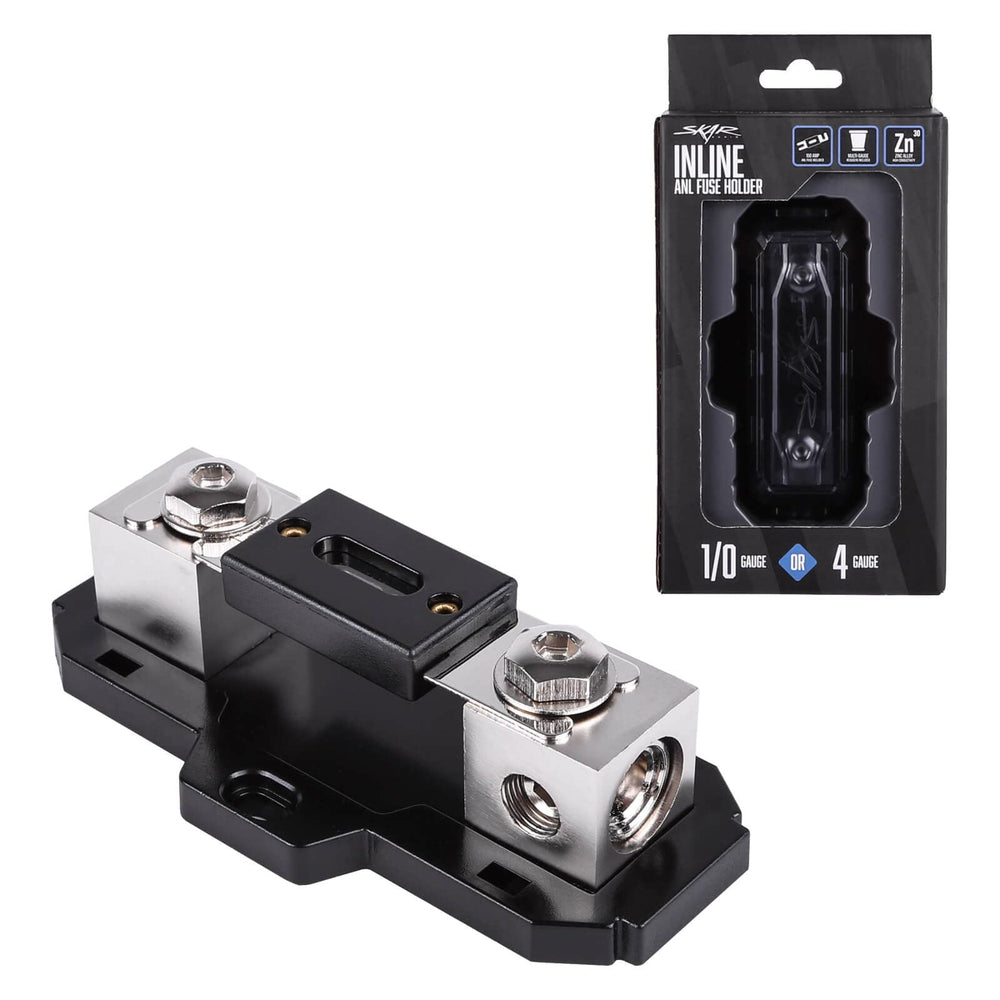 Skar Audio mounting base with pre-threaded holes supports quick, secure installation.