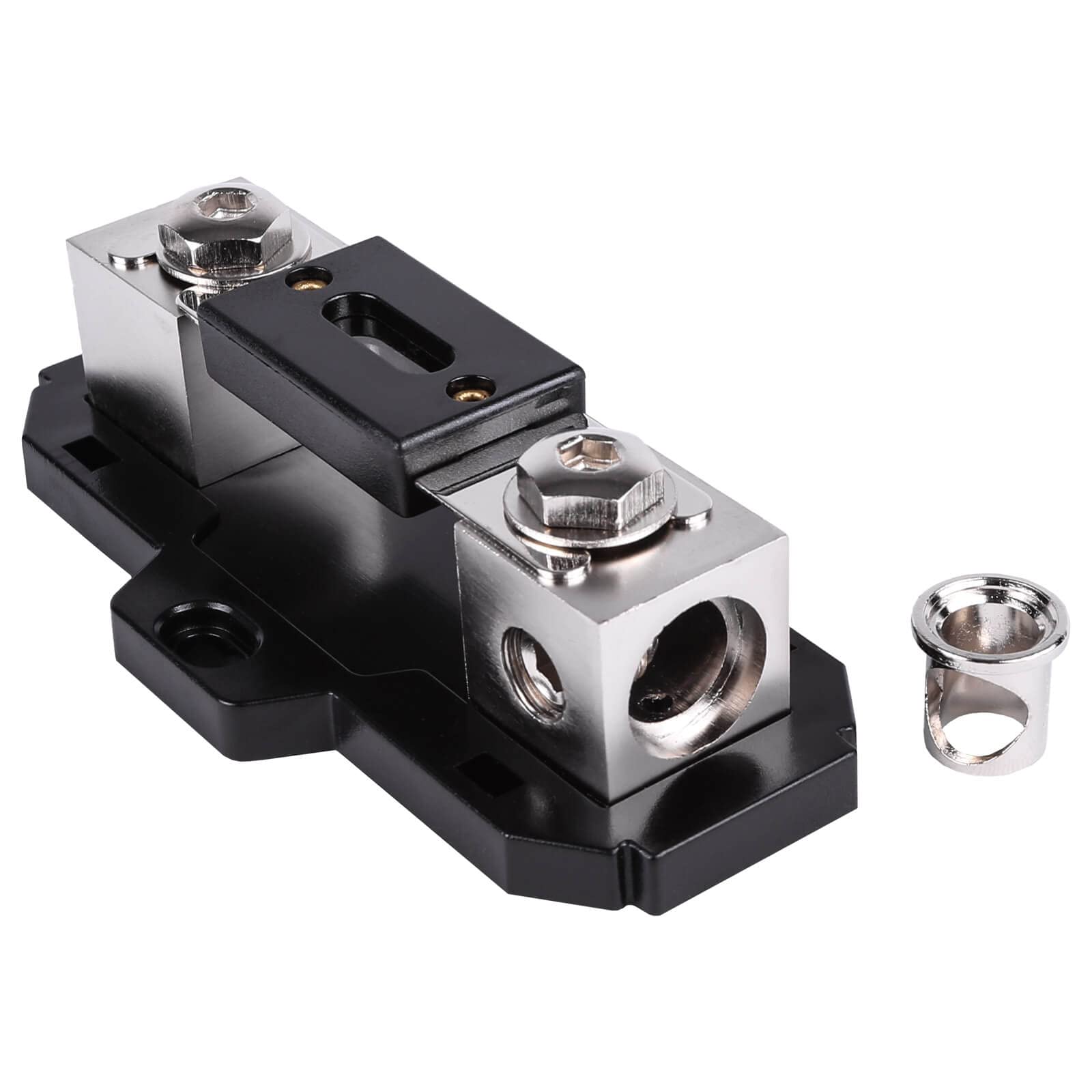 Skar Audio solid zinc core image reinforces durability for heavy currents.