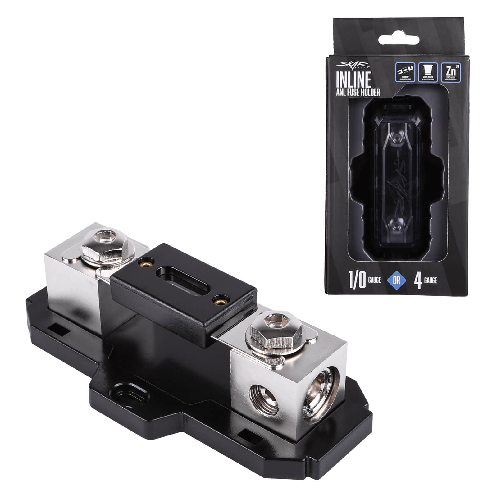 Skar Audio premium polymer base resists heat and vibration.