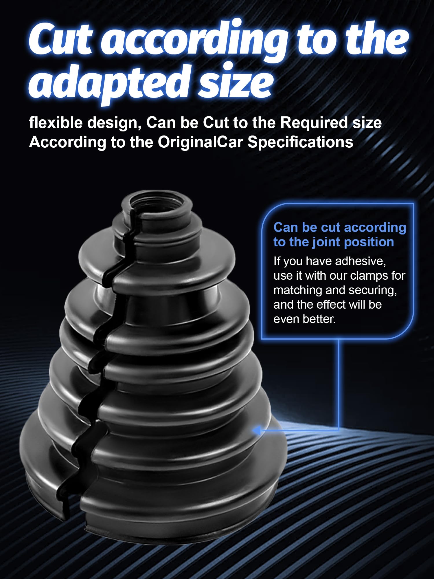 SKCOAUTO CVS18 silicone material highlighting durability against wear.