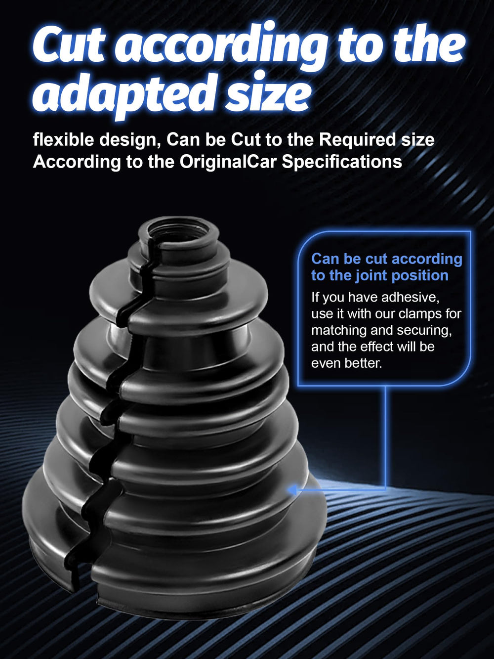 SKCOAUTO CVS18 silicone material highlighting durability against wear.