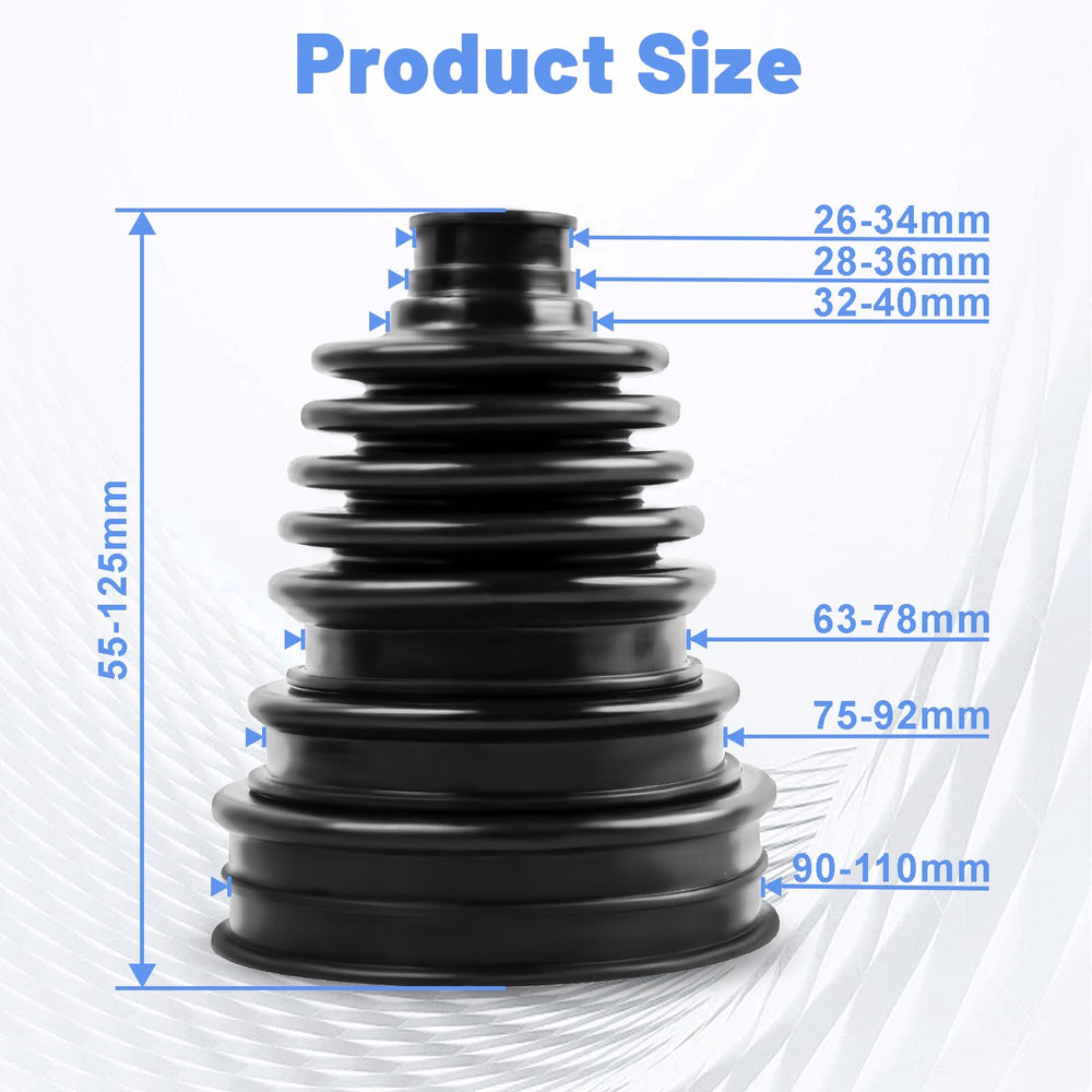 SKCOAUTO silicone CV boot shows elastic material for durability.