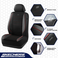 Skechers air-cool mesh fabric texture promotes airflow and reduces heat buildup