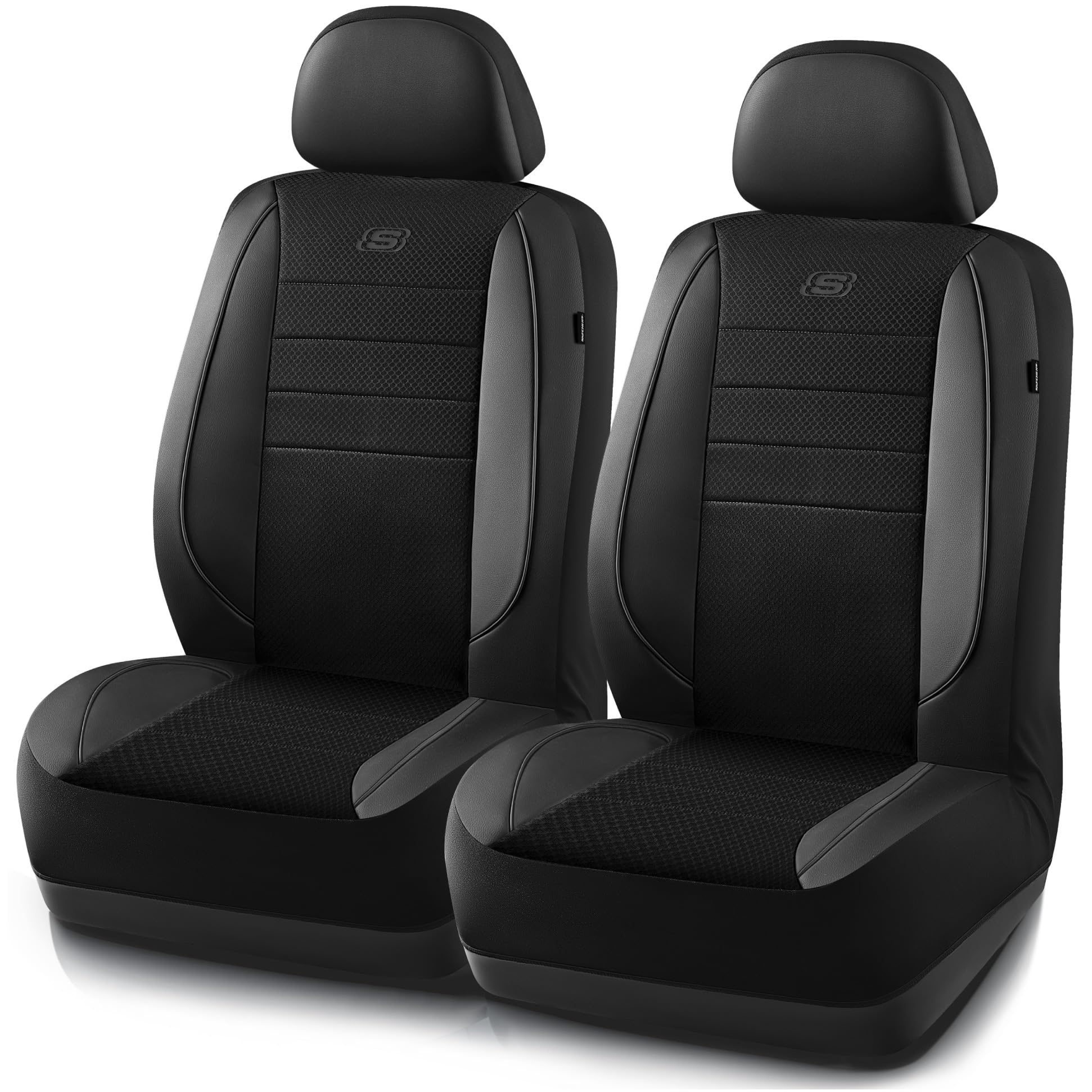 Skechers air-cooled memory foam seat cover front left with breathable mesh for cooling comfort