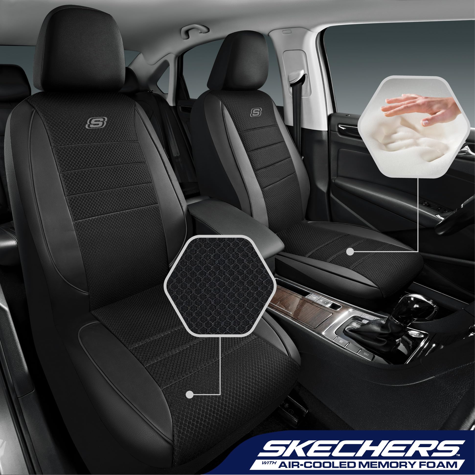 Skechers front seat right cover showing contoured support for long drives