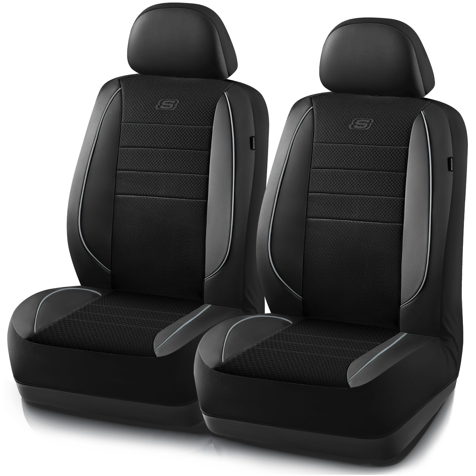 Skechers air-cooled memory foam seat cover front view for added comfort.