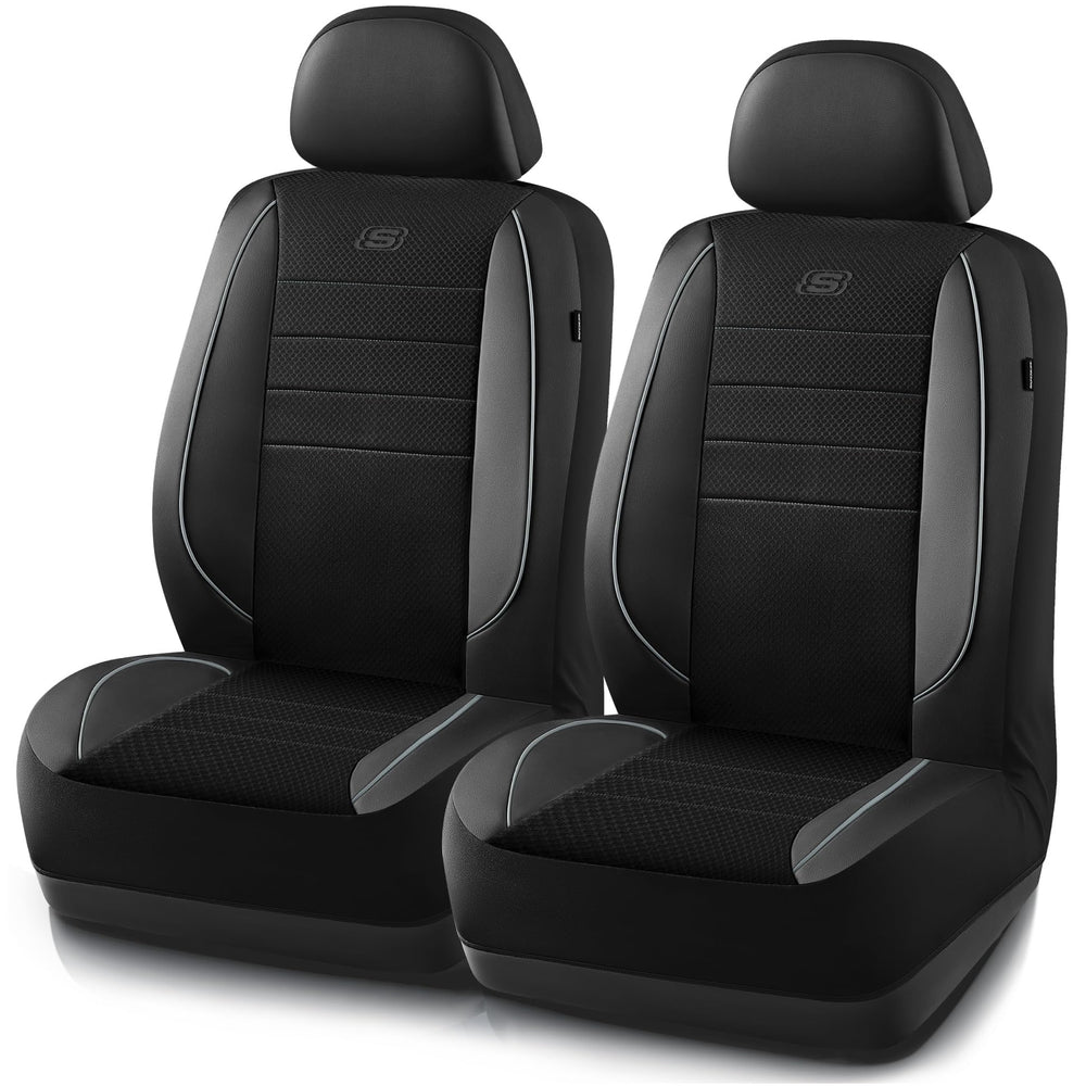 Skechers air-cooled memory foam seat cover front view for added comfort.