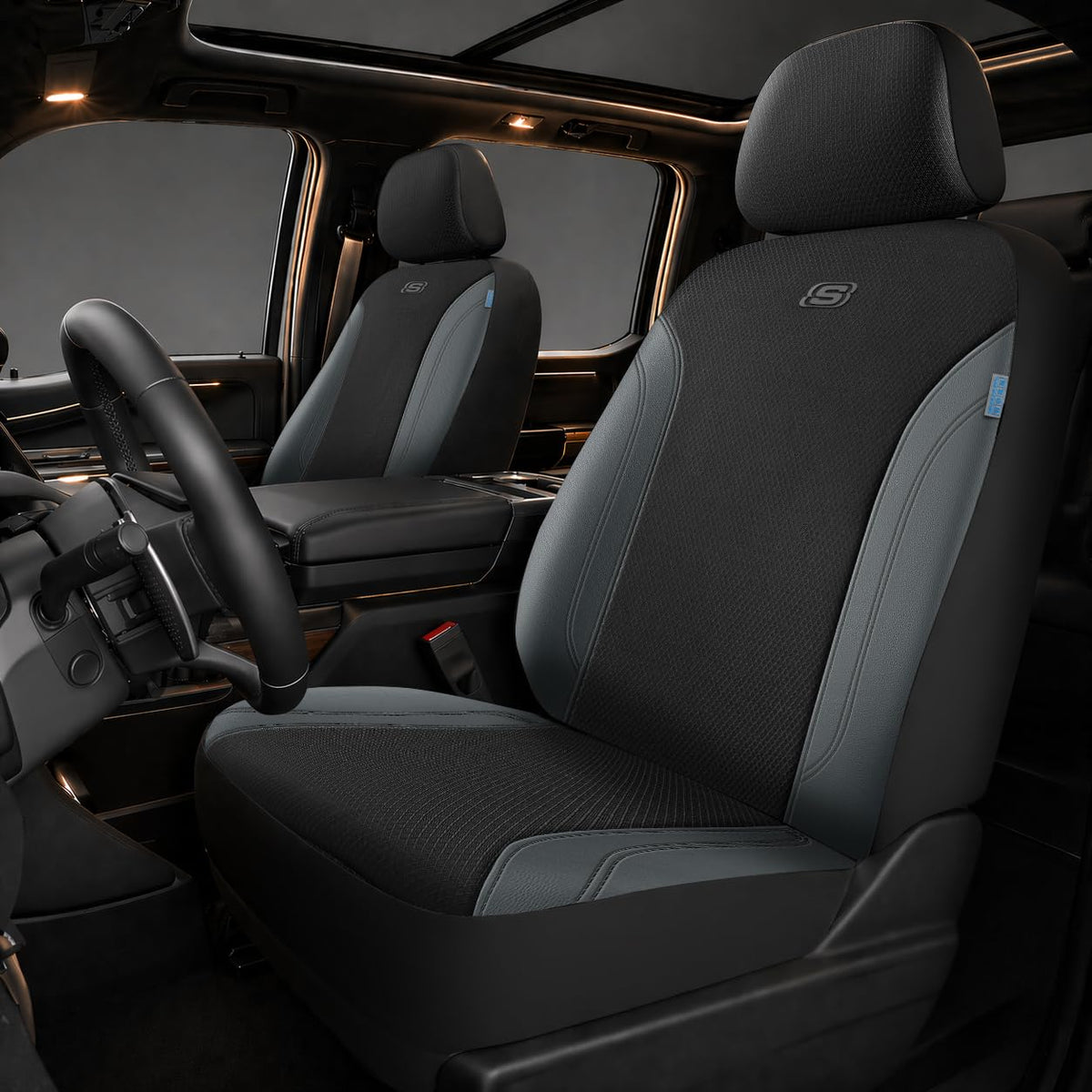 Skechers car seat covers front seat coverage protects upholstery and adds style.