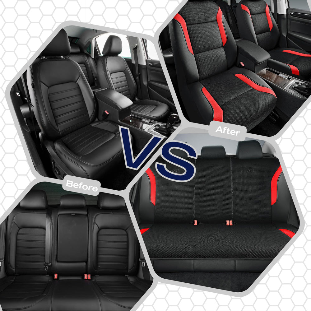 Skechers full-set car-seat covers protect interiors with cohesive styling.