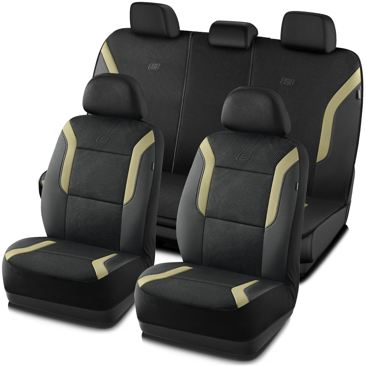 Skechers memory foam car seat covers close-up highlighting contouring comfort