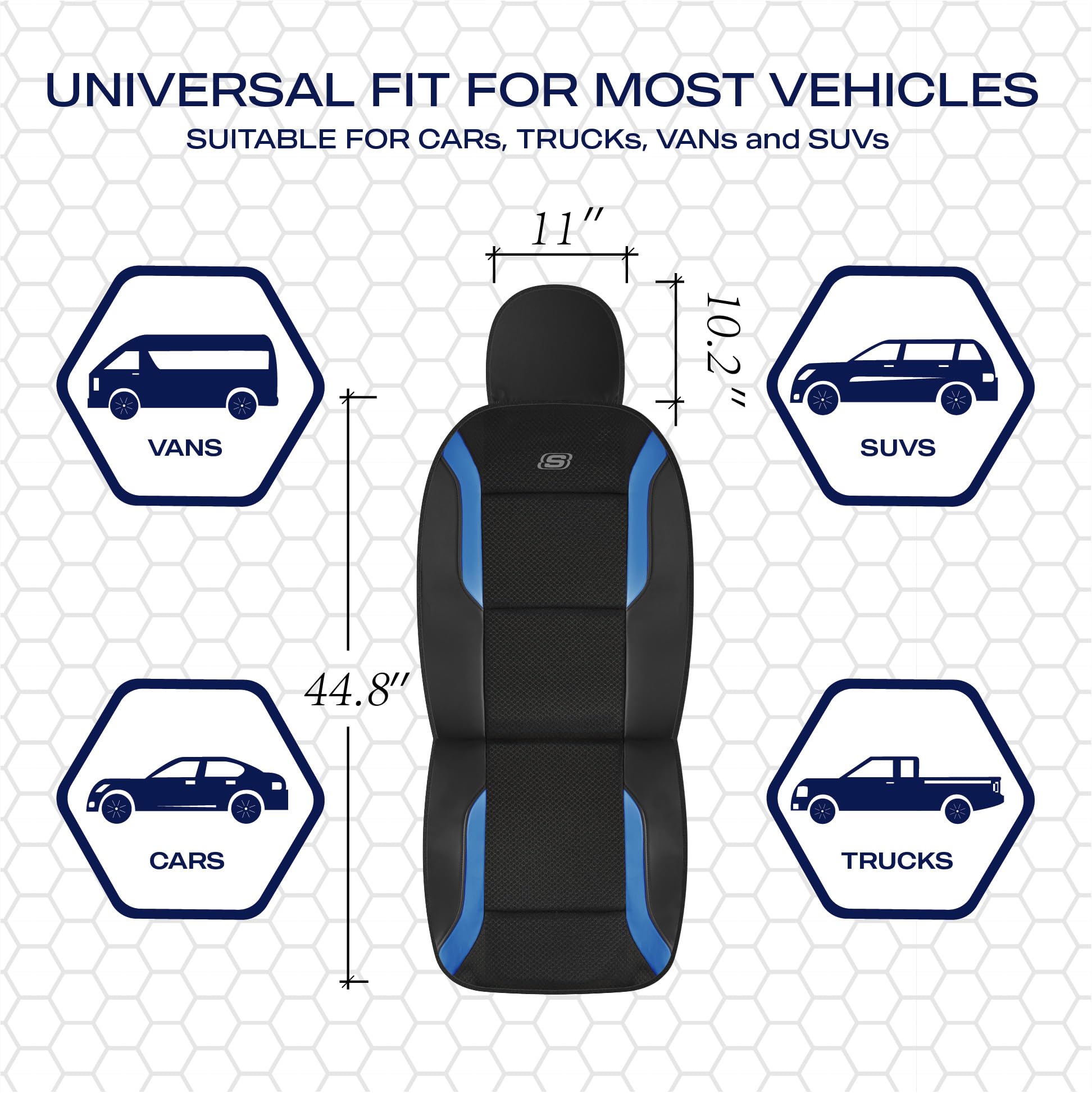 Skechers memory foam contour supports your seating posture on long drives