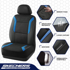 Skechers memory foam cover with leather trim adds interior style and protection