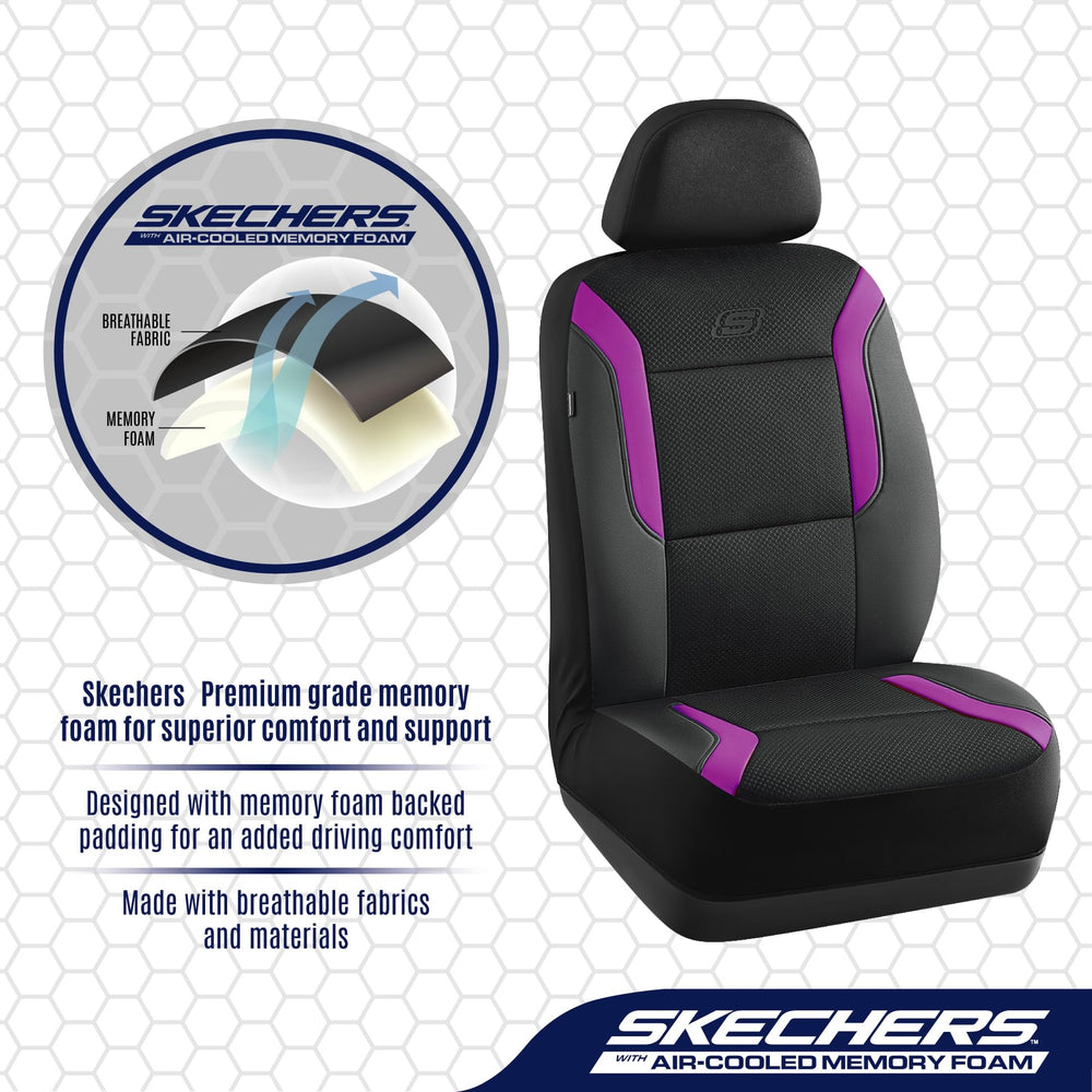 Skechers Memory Foam seat cover designed airbag-compatible for safety