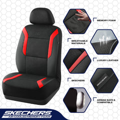 Skechers memory foam seat cover airbag-compatible ensures safe fit for most cars