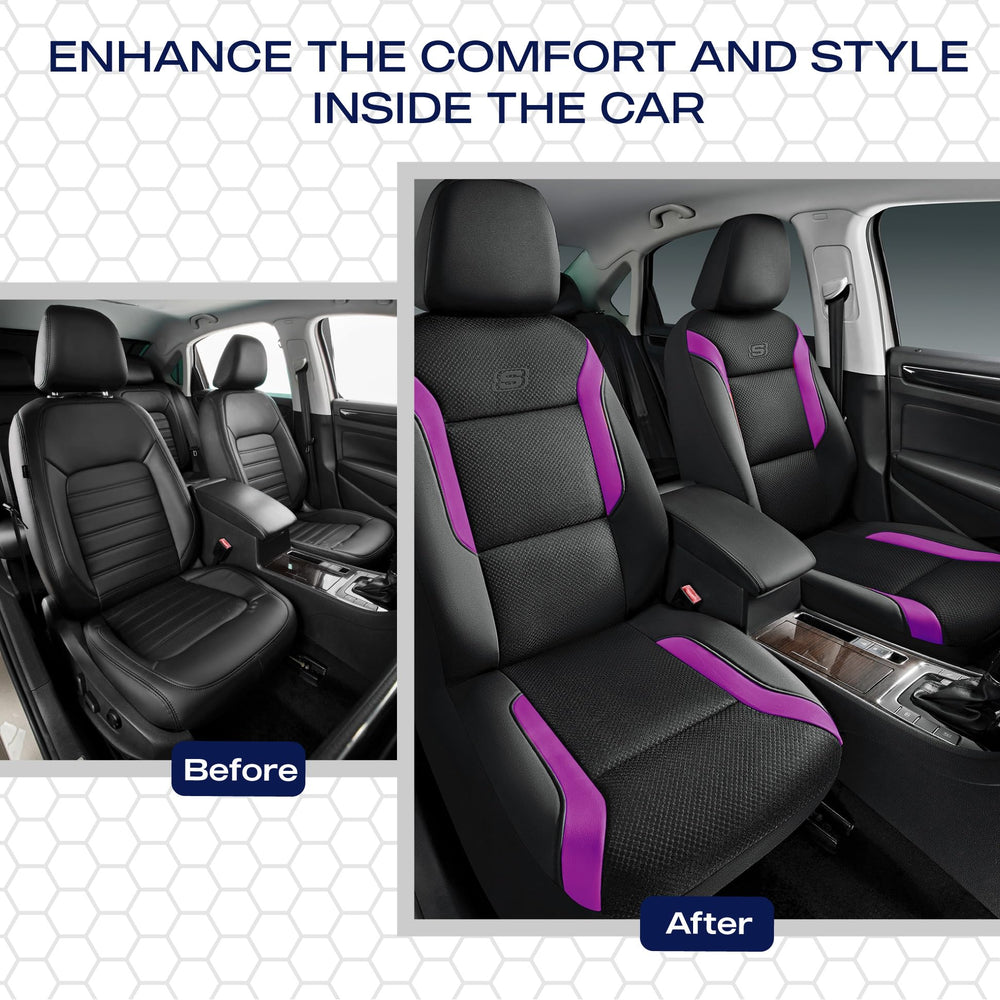 Skechers Memory Foam seat cover features anti-slip coverage for stable seating
