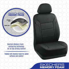 Skechers Memory Foam front seat cover features airbag-compatible seams for safety.