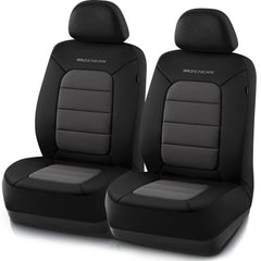 Skechers memory foam seat cover front seat close-up showing contoured comfort