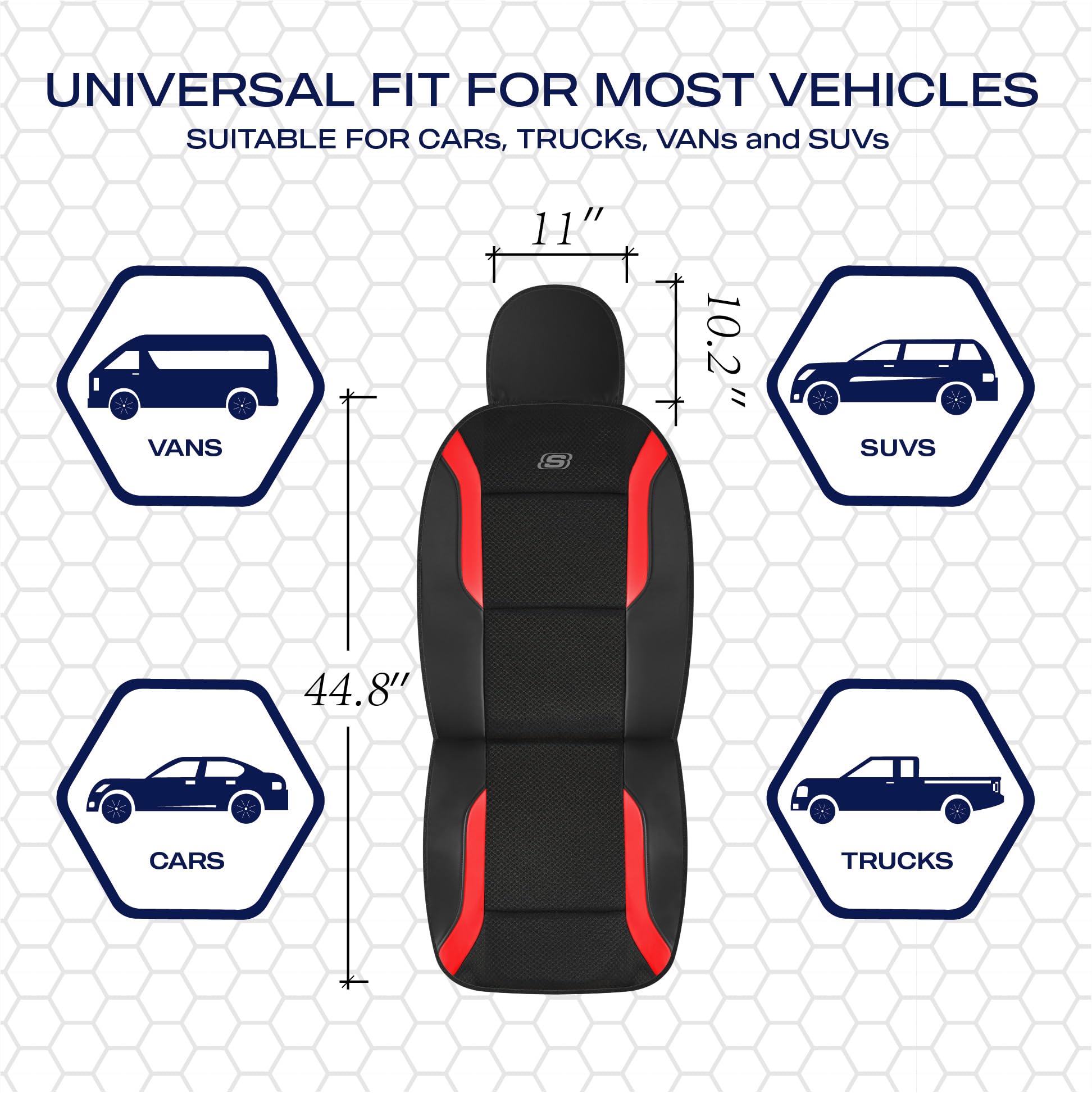Skechers memory foam seat cover interior-protection keeps seats looking new