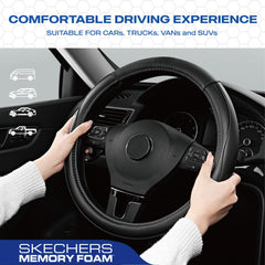 Skechers memory foam wheel cover fits 14.5–15 inch wheels on steering wheel