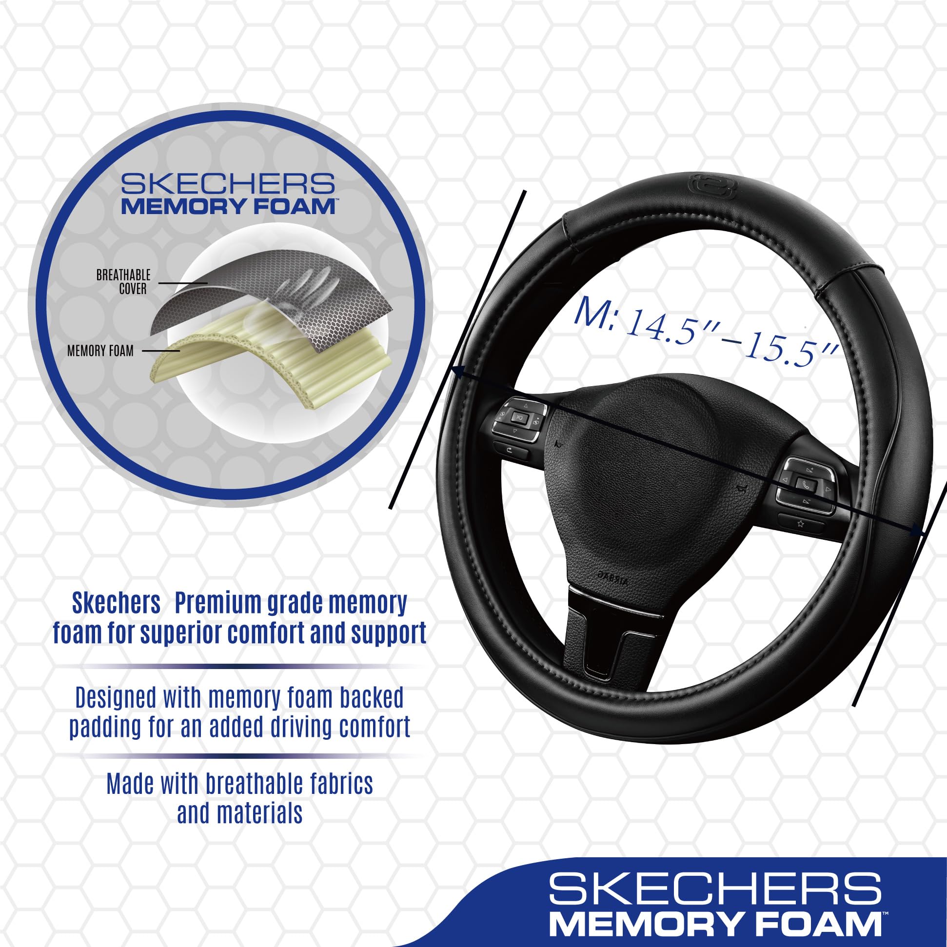 Skechers memory foam steering wheel cover installation in three simple steps