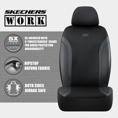 Skechers oxford fabric and leather seat cover full set in a showroom style