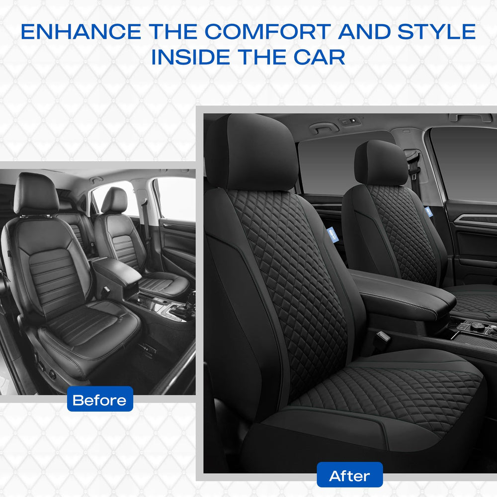 Skechers quilted leather texture adds luxury to interior