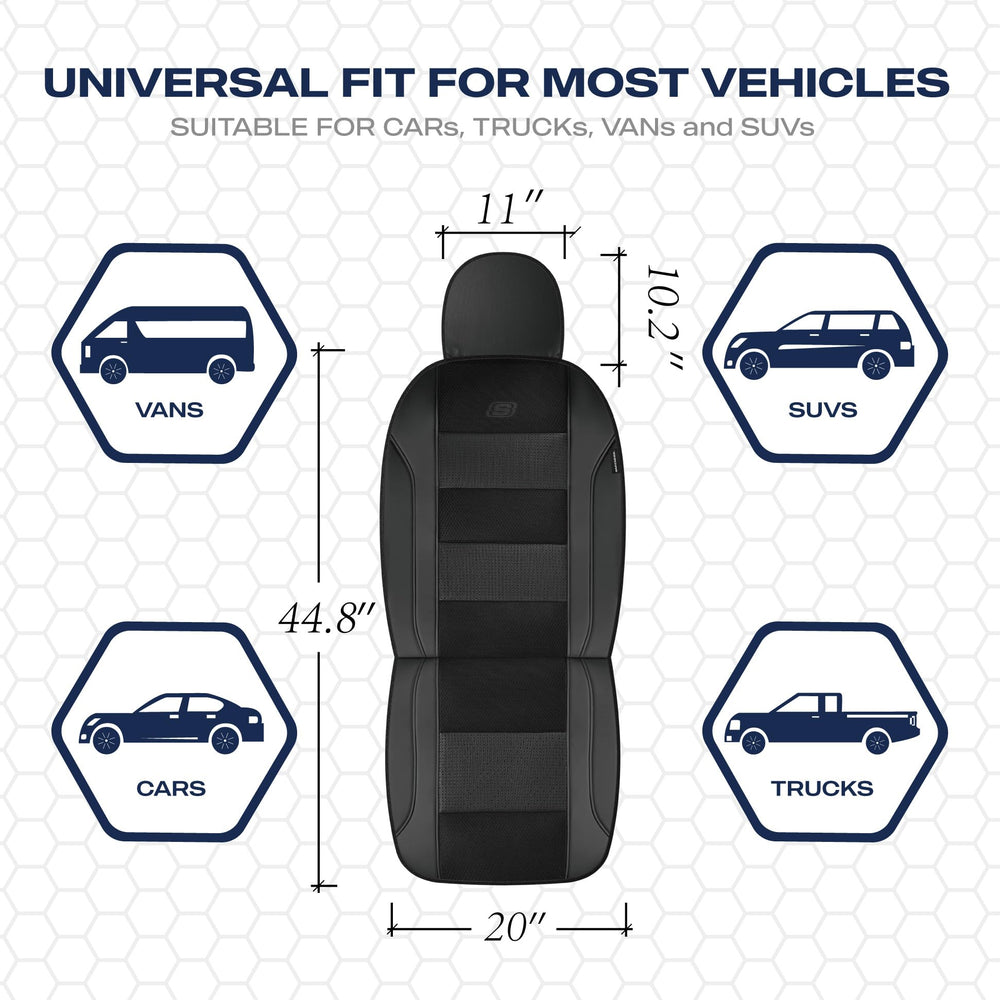 Skechers seat cover easy installation with no tools required.