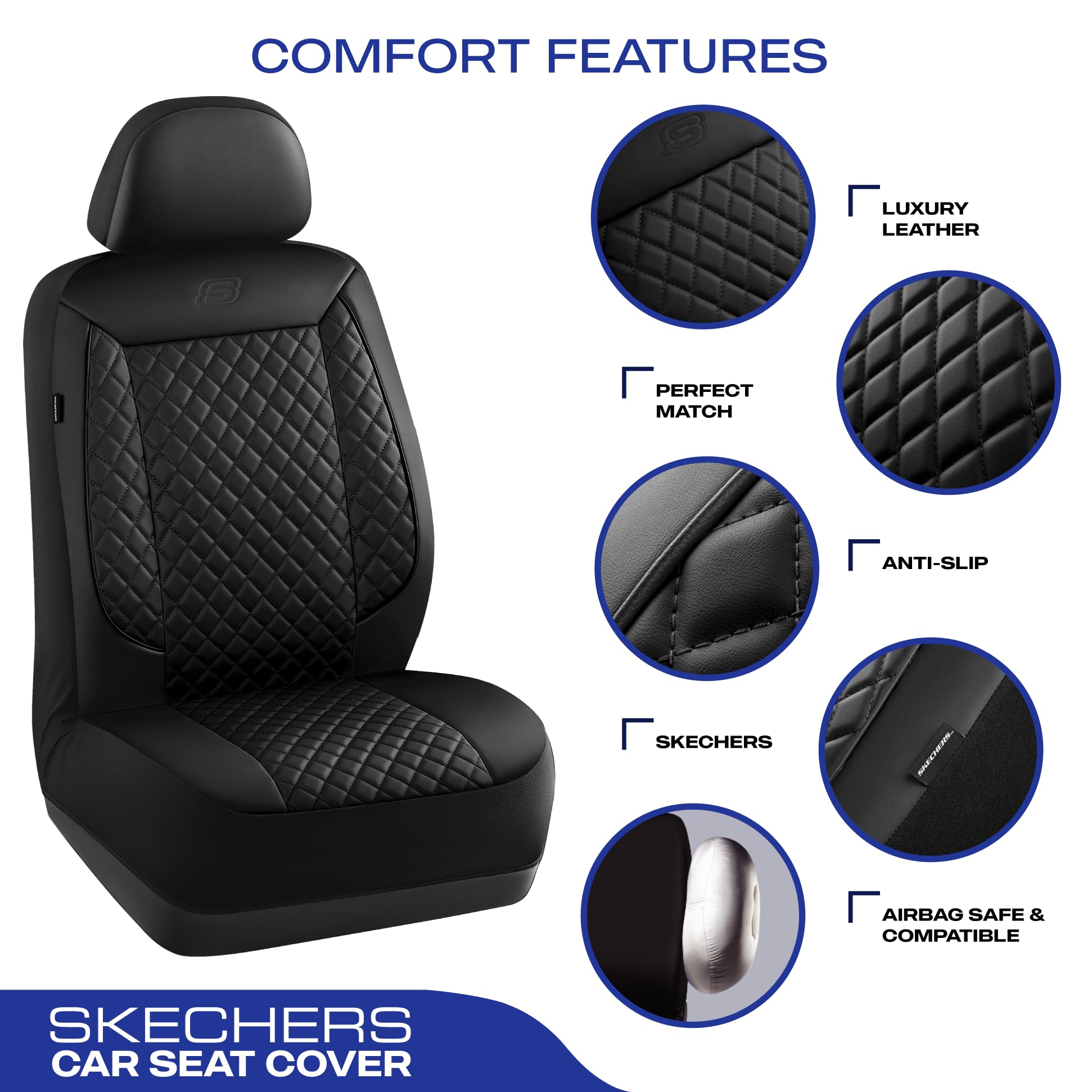 Skechers waterproof seat cover protects against spills and moisture