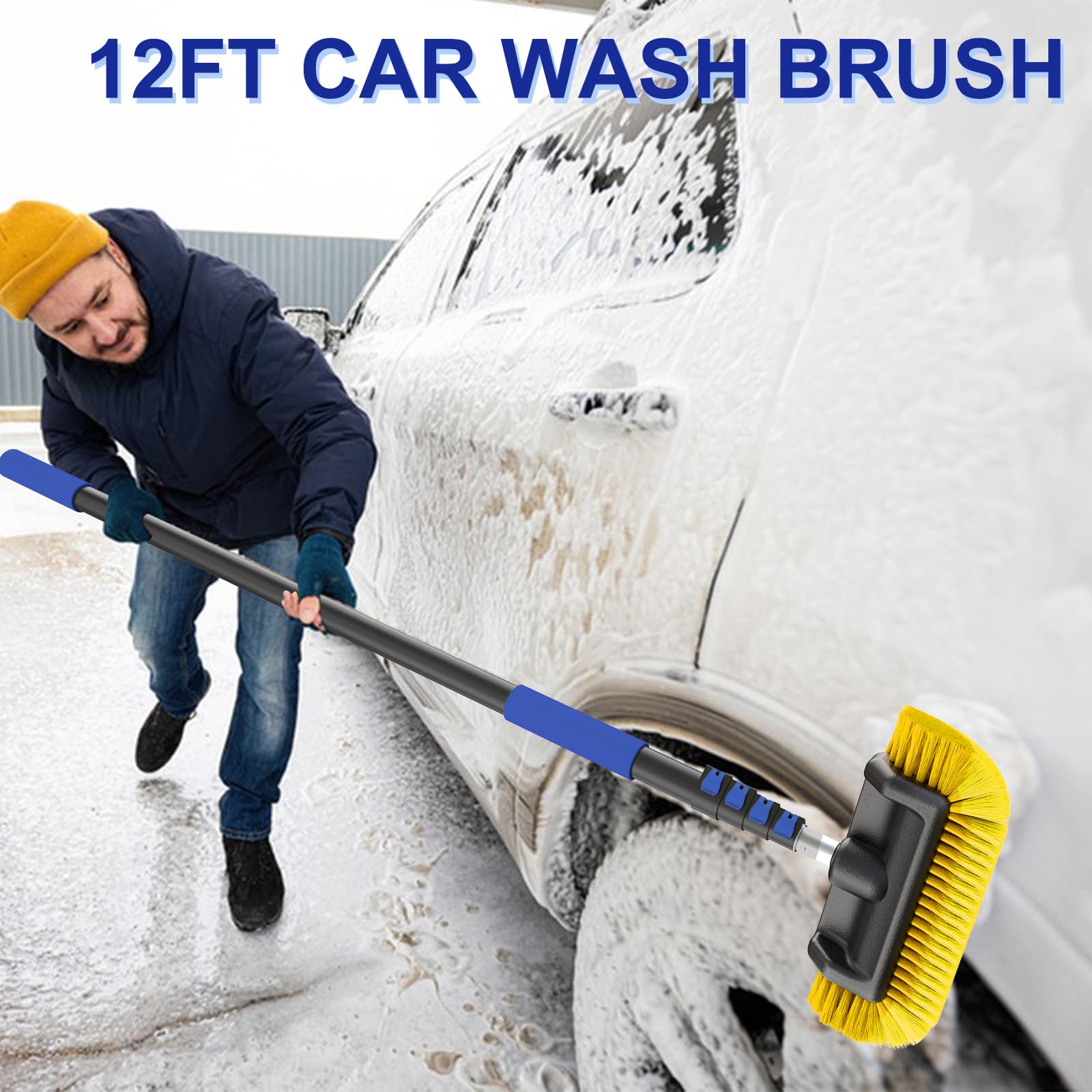 SKGPOLE 12-inch soft bristles remove grime without scratching paint