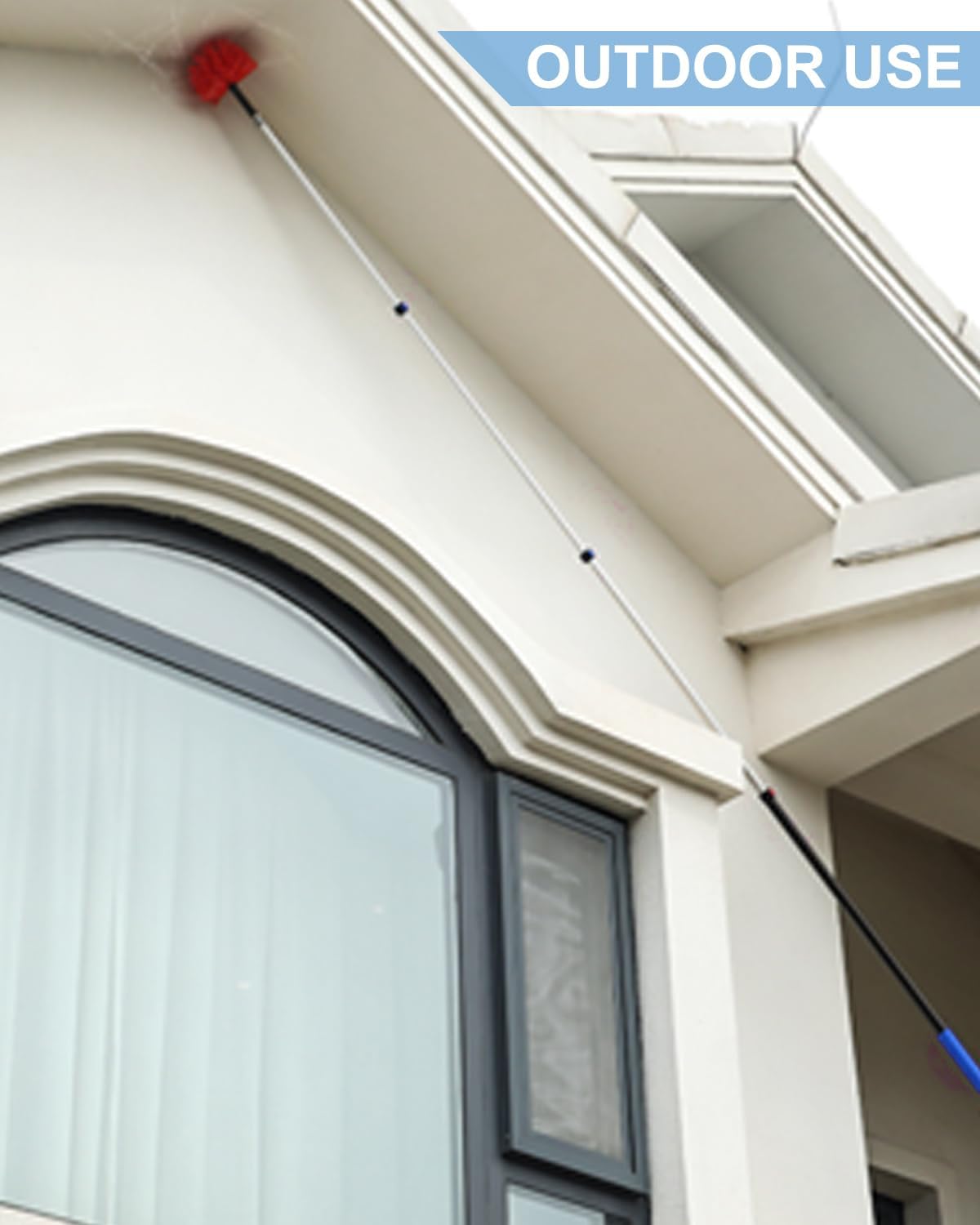 SKGPOLE duster removing cobwebs from walls and ceilings safely.