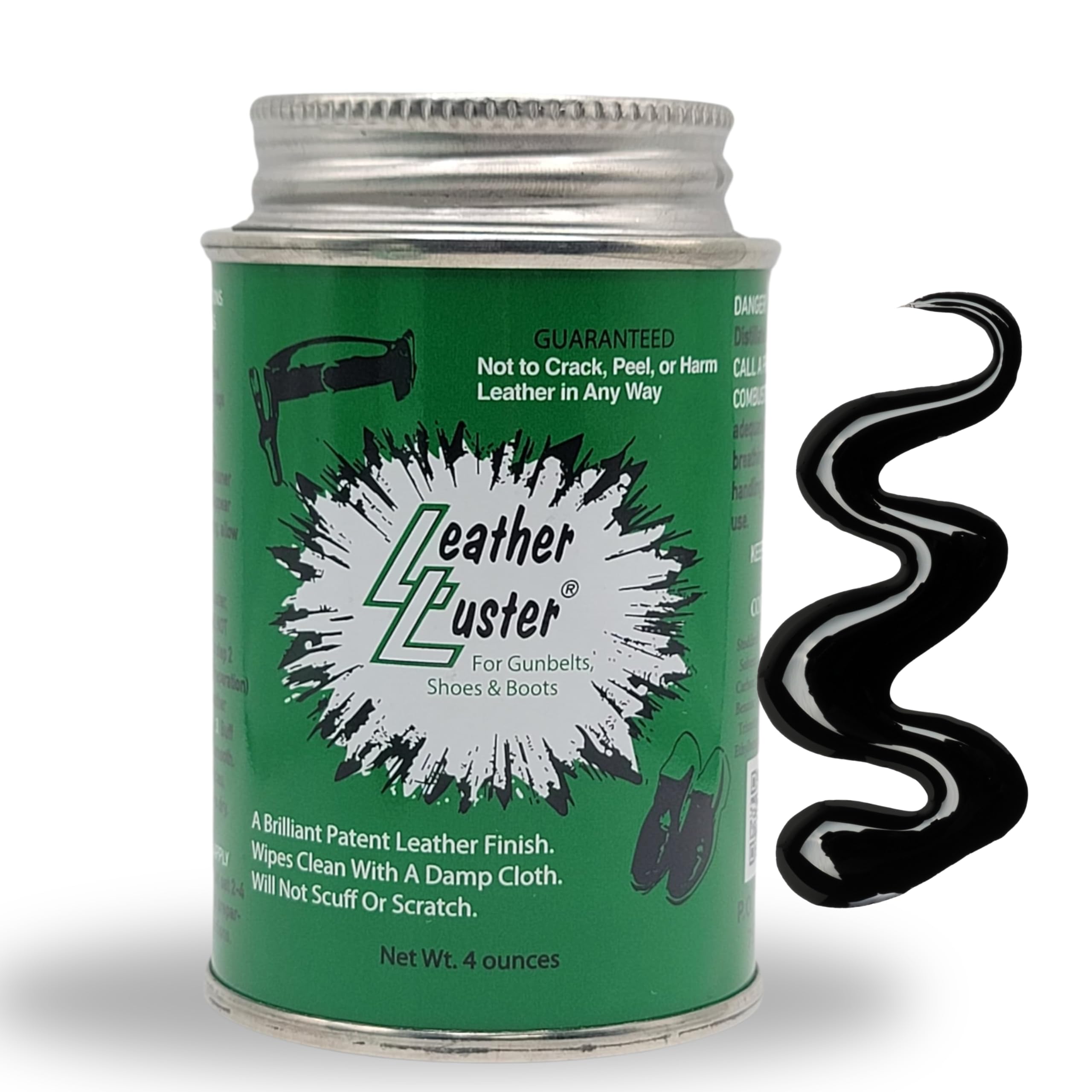 Skin Revolution Leather Luster bottle pour for precise patent leather shine
