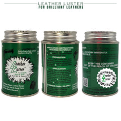Skin Revolution Leather Luster polish application shows high gloss finish on leather