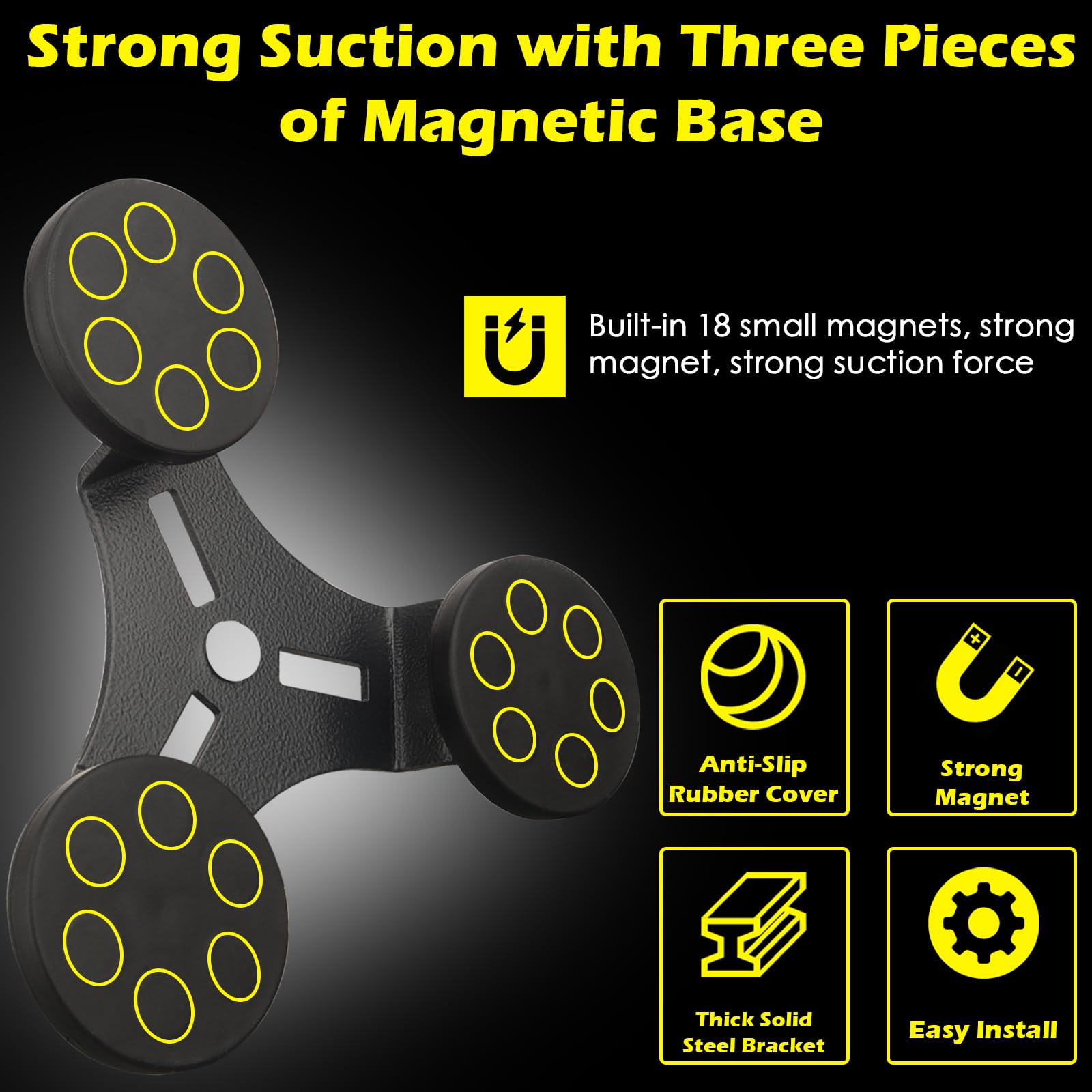 SKNOOY rubber-coated magnets protect paint and prevent slipping during off-road use