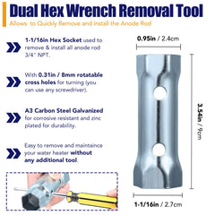 Skoutag stainless steel flush wand demonstrates dual spray capability