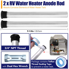 Skoutag flush wand stainless steel with dual spray for deep tank cleaning