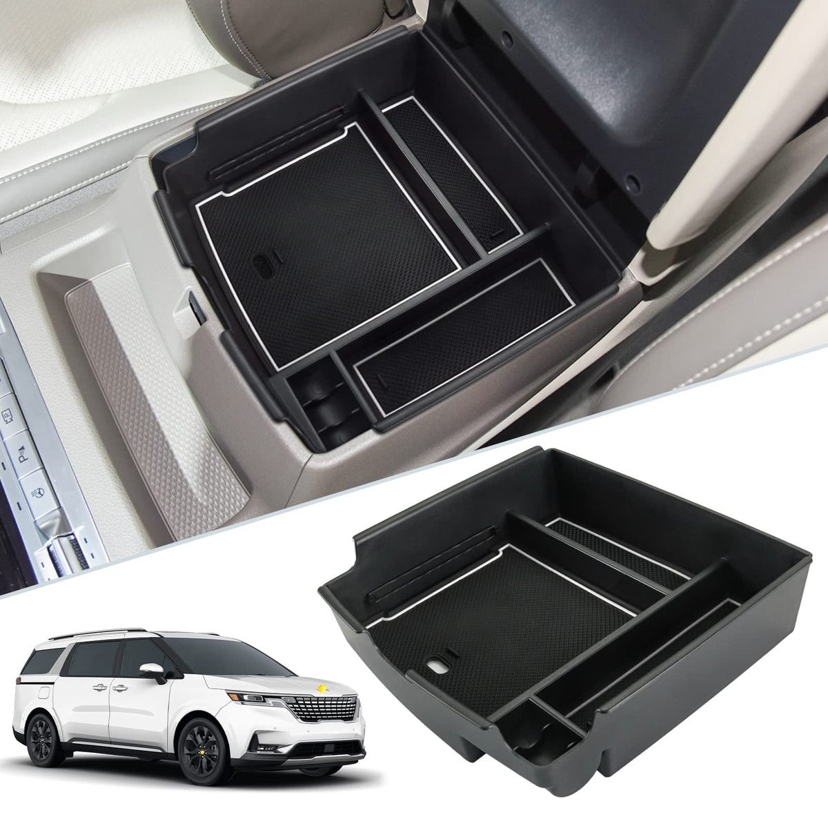 SKTU Carnival center console organizer front-fit keeps essentials within reach