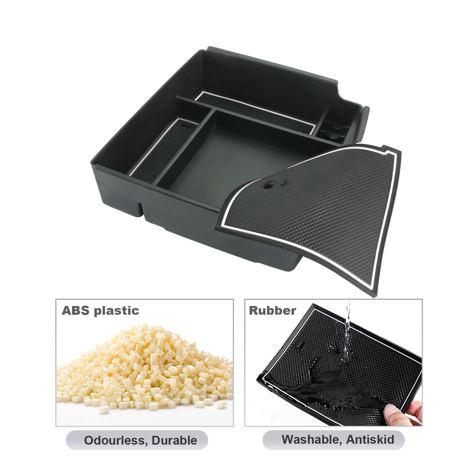 SKTU center console organizer helps categorize items for faster access