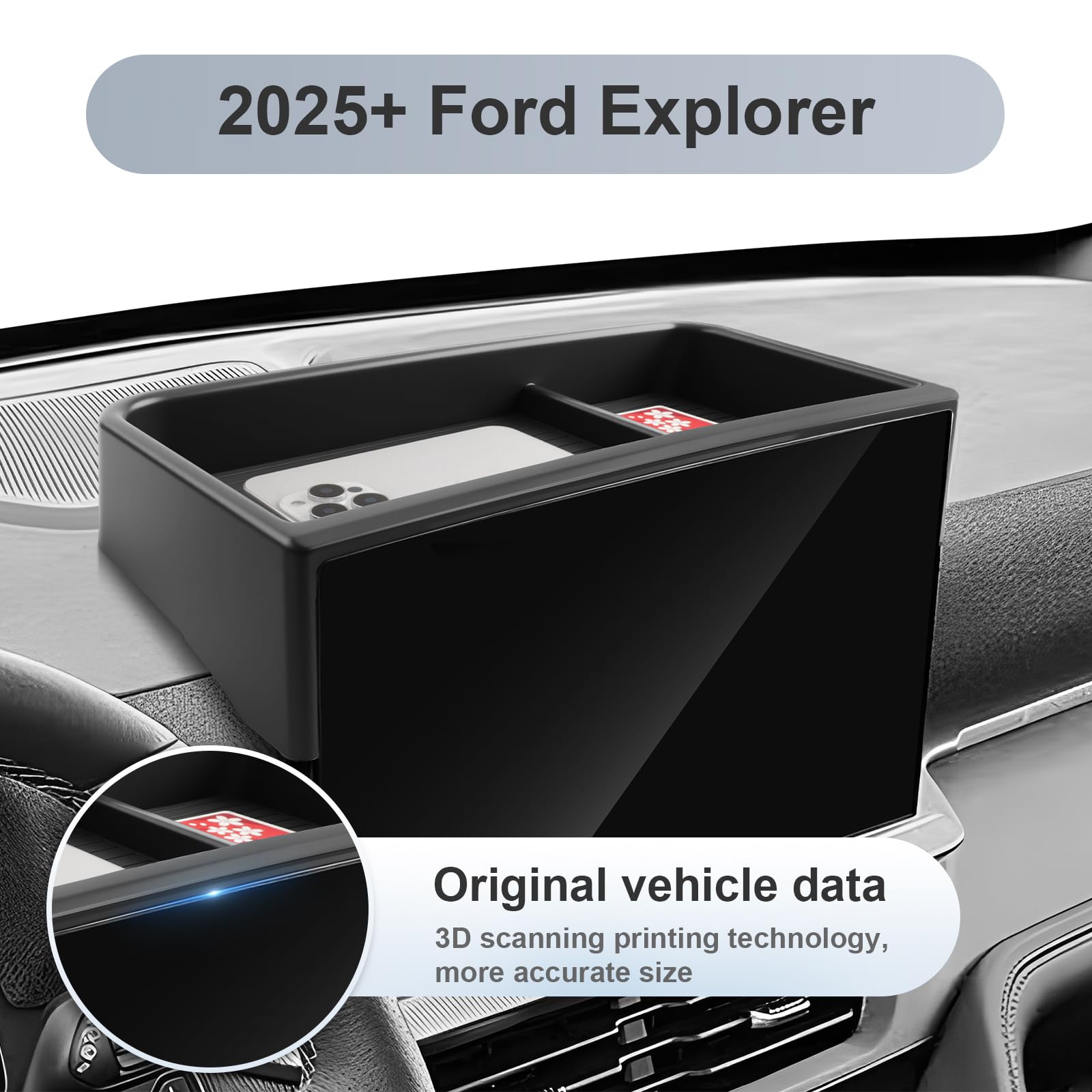 Non-slip mat in SKTU Explorer organizer reduces rattling while driving.