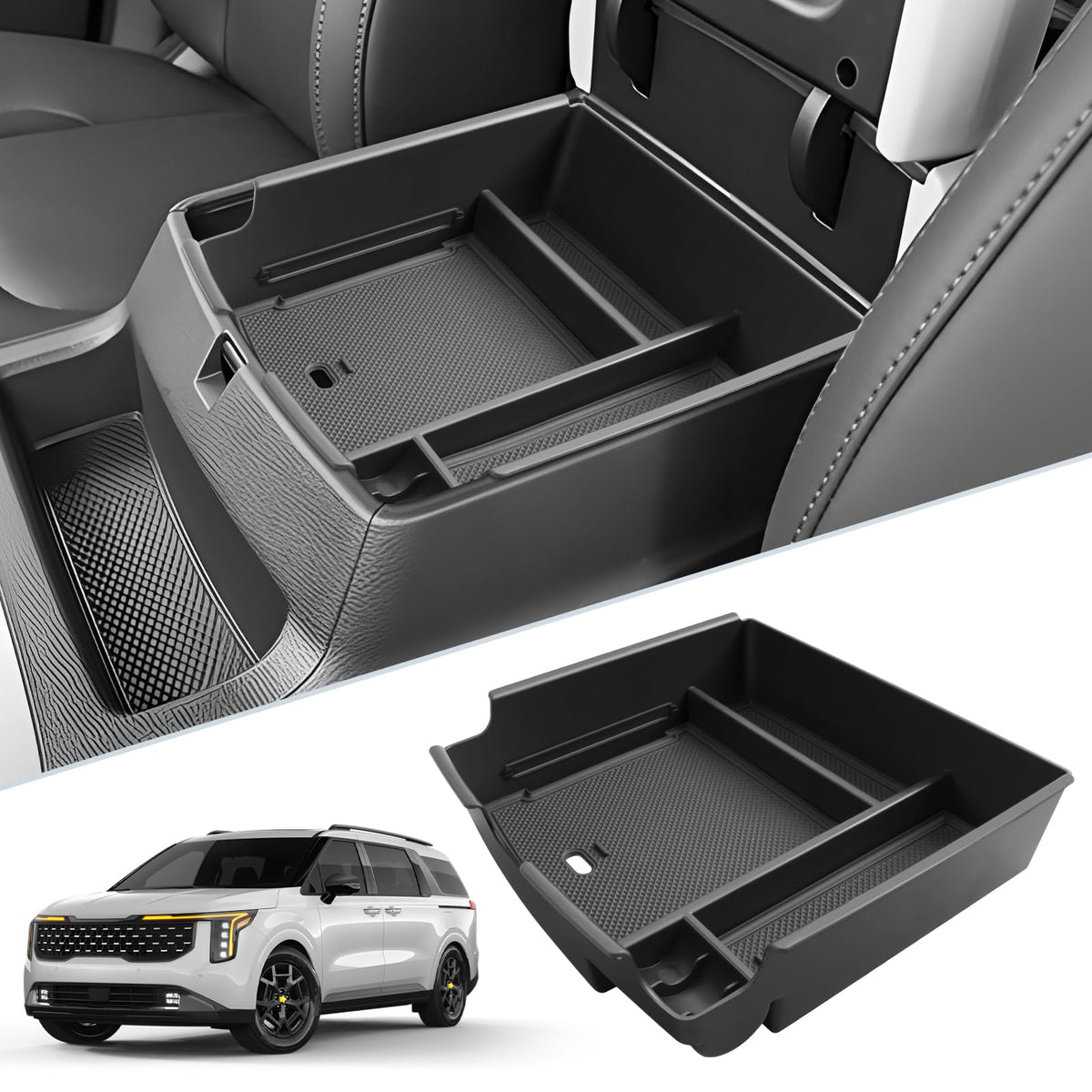 SKTU Kia Carnival center console organizer fits LX/LXS/SX for easy access