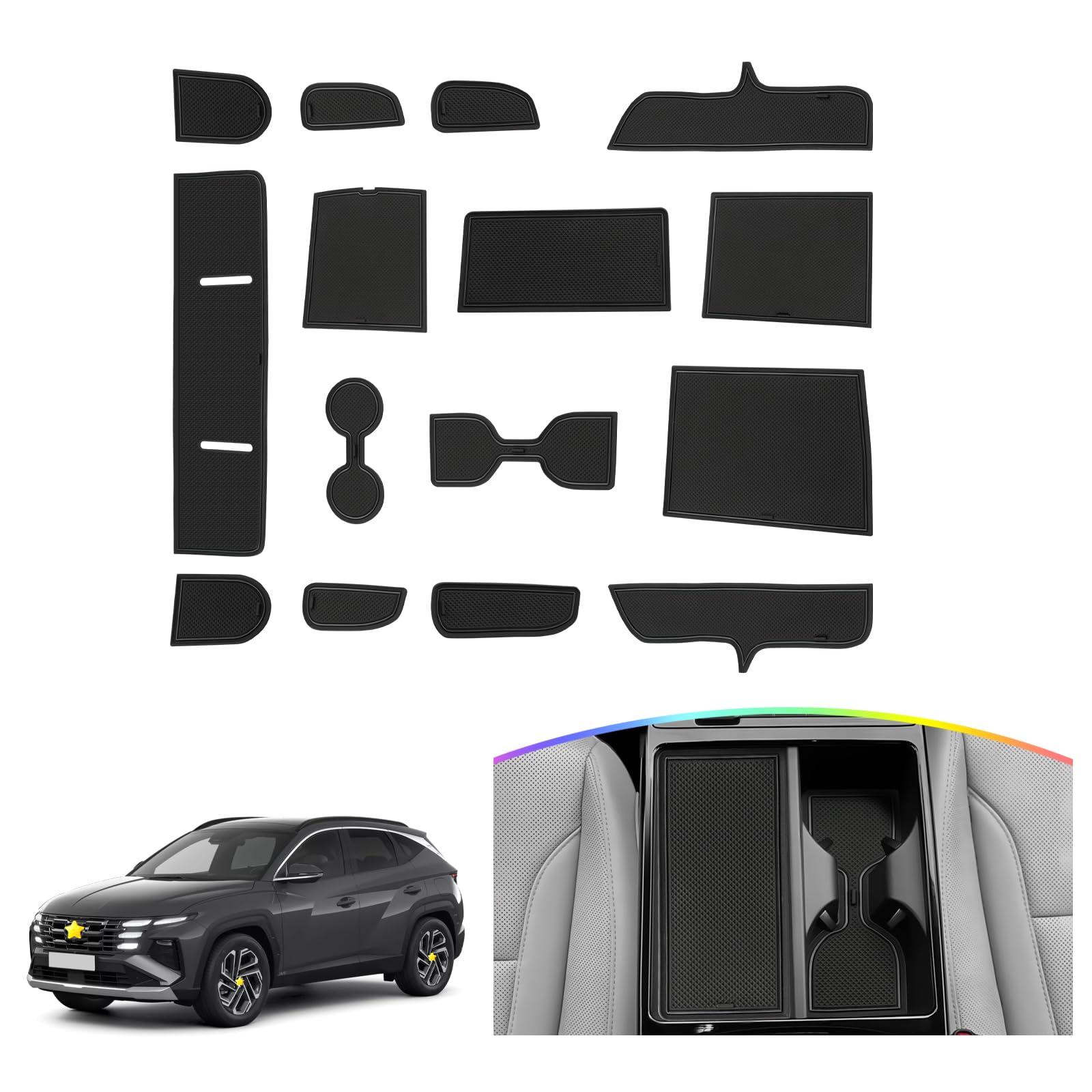 SKTU Tucson cup holder mat protects spills and keeps bottles secure.