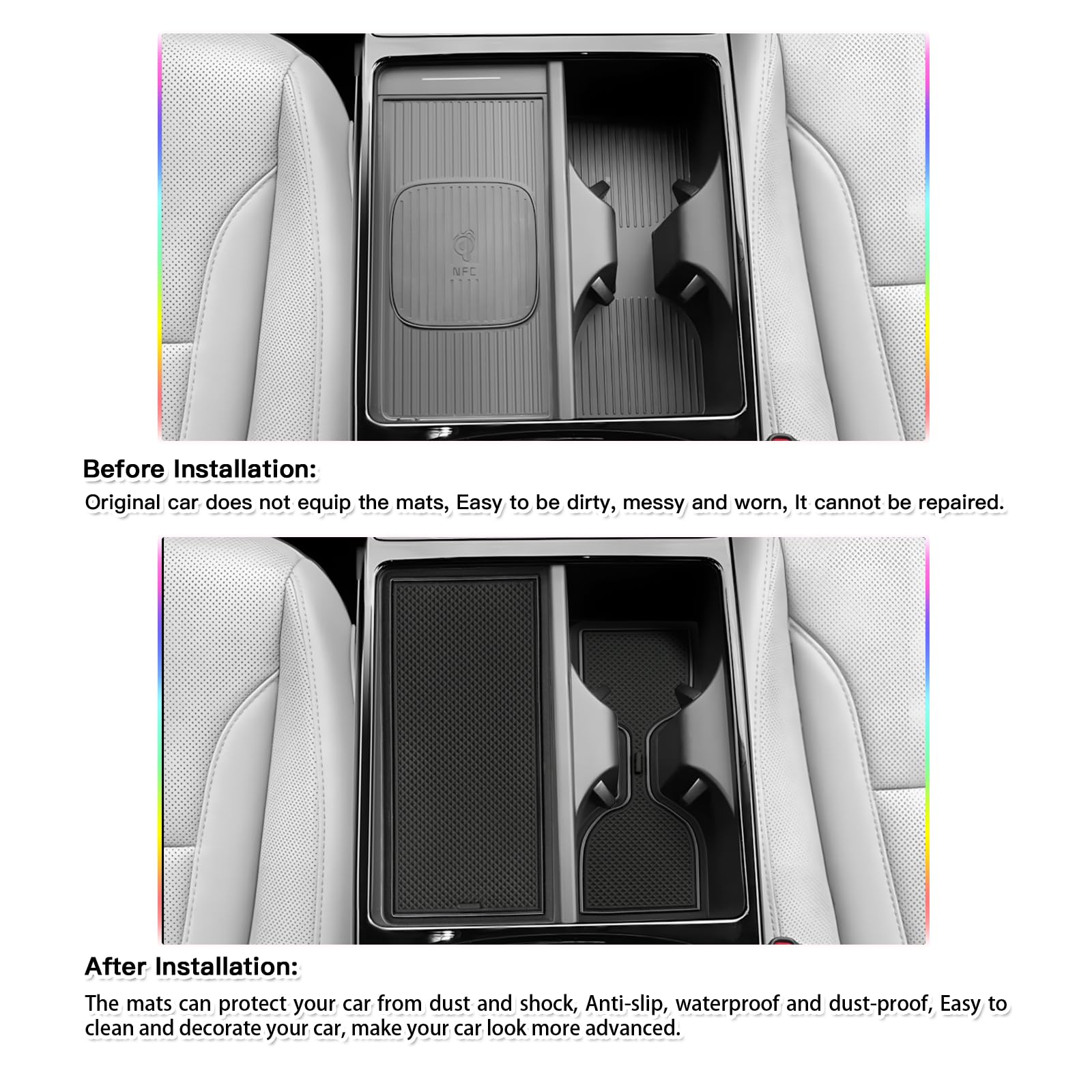 SKTU Tucson dash storage mat guards the dash area from scratches.