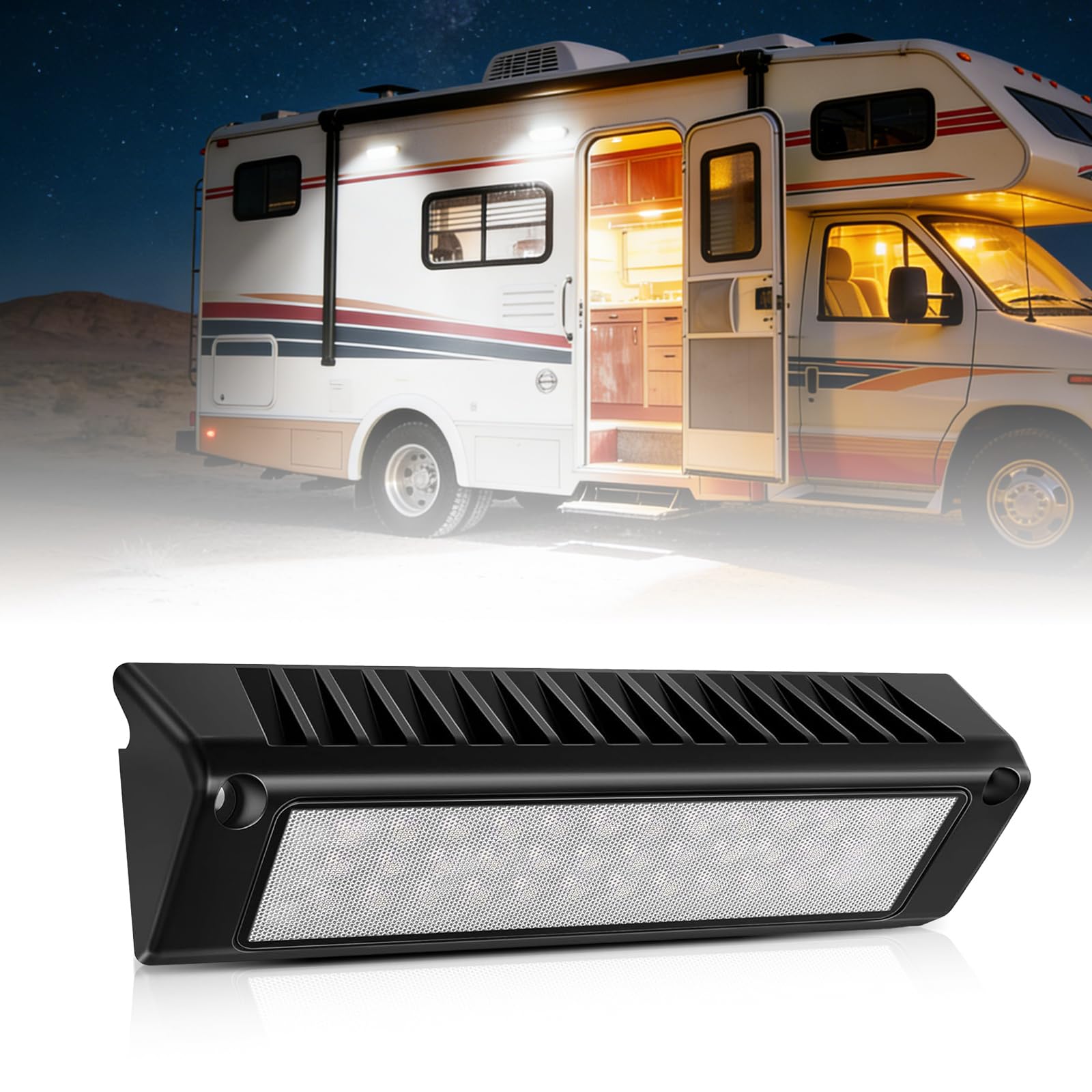 SKTYANTS 9-inch RV exterior porch light mounted on wall improving entry visibility